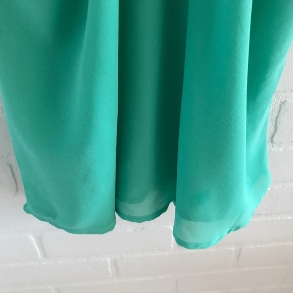 Naked Zebra Tank top Teal Green Aqua RacerBack Crochet Draped Size S - Picture 7 of 7